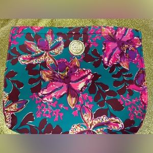 Lilly Pulitzer Neoprene Pouch Blue Rhapsody Orchid You Not Swim